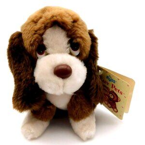 Vintage Russ Luv Pets Baxter the Bashful Basset Hound Plush with Tag Sad Eyes